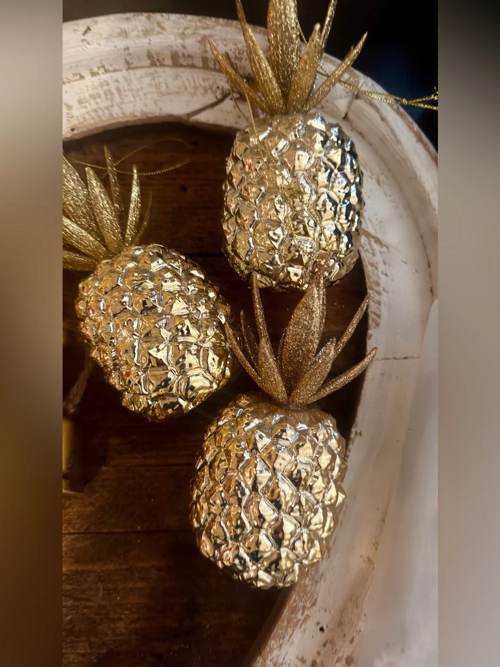 Gold and White Holiday Ornament Set - Home Accents